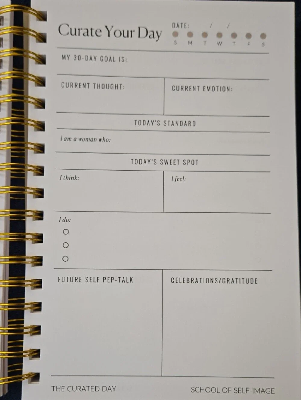 The Curated Day - School Of Self Image Guidebook By Tonya Leigh